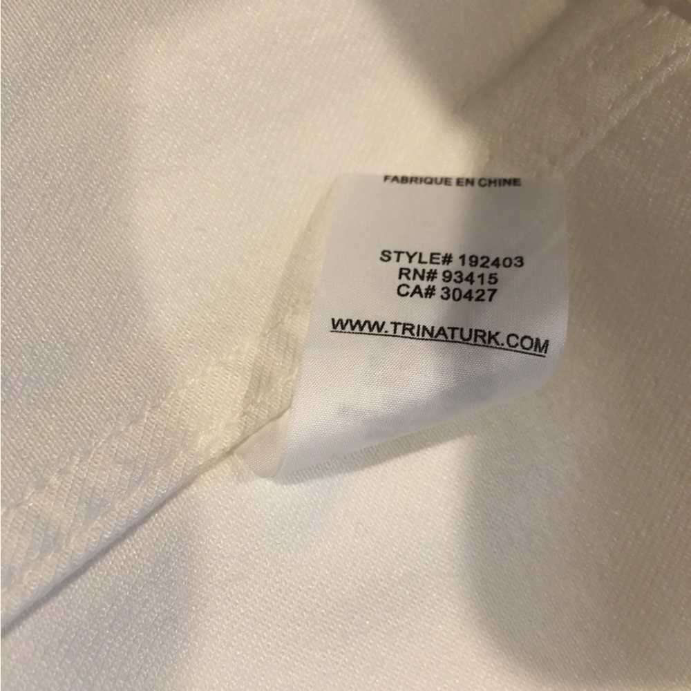 Trina Turk White Denim Jean Jacket - Picture 10 of 11